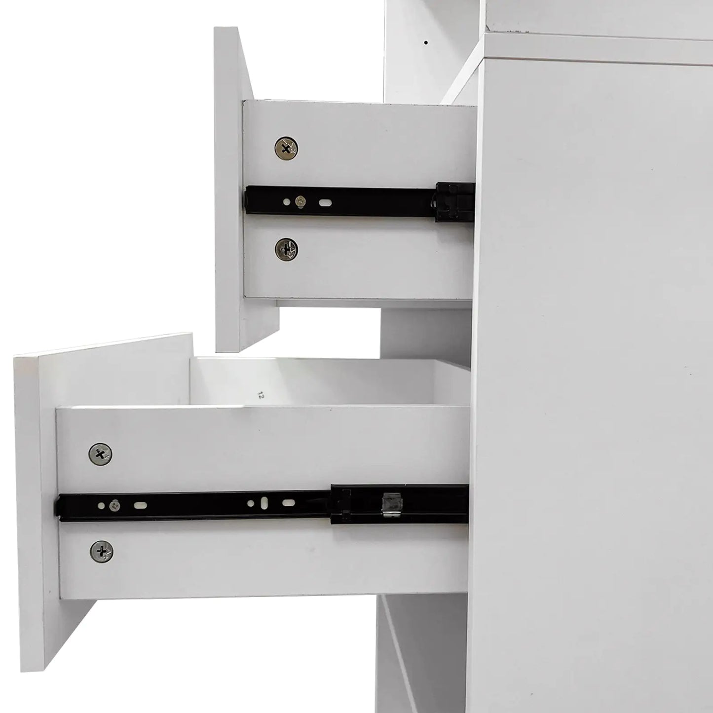 Bathroom closet shelves