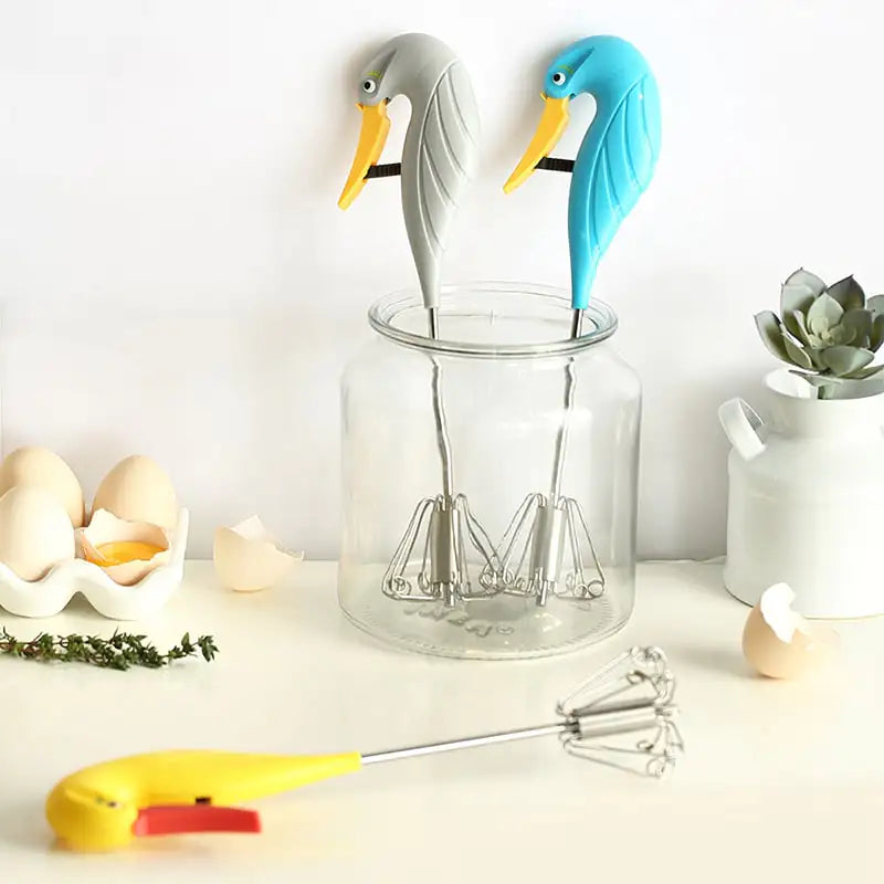 Stainless Steel Semi-Automatic Kitchen Whisk