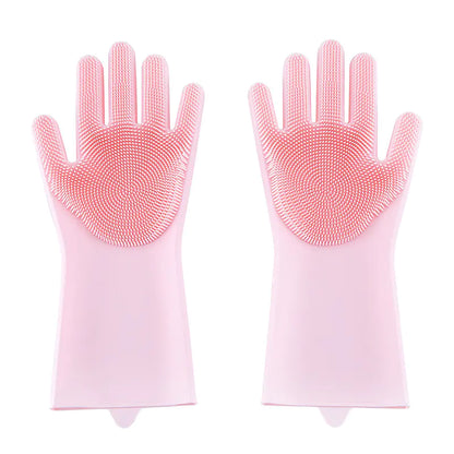 Silicone Dishwashing Gloves for Kitchen Tasks