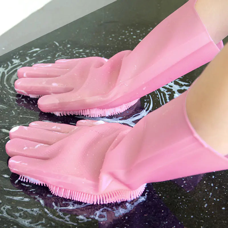 Silicone Dishwashing Gloves for Kitchen Tasks